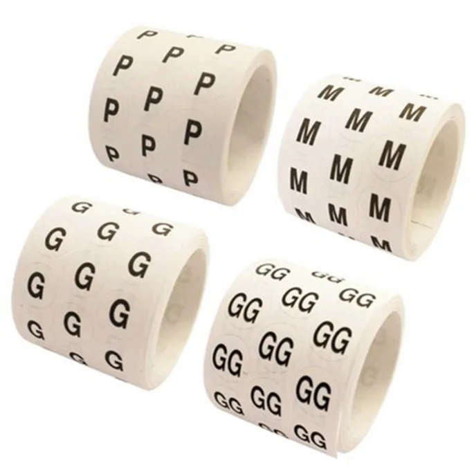 Etiqueta de Papel — Tamanhos (P ao XXG)